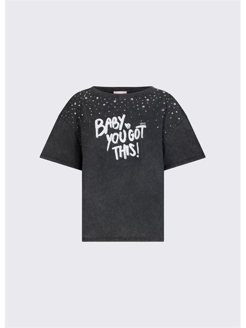 T-shirt woman black LIU JO | WA6131J3868/P9262